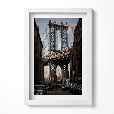 Obraz s rámem elegantní Architektura mostu a budov