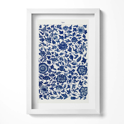 Obraz s rámem elegantní Vintage květinový vzor