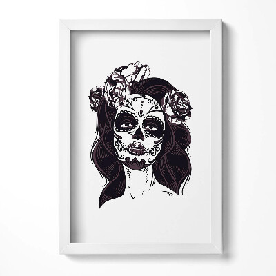 Obraz s rámem elegantní Mexický styl dívka ilustrace