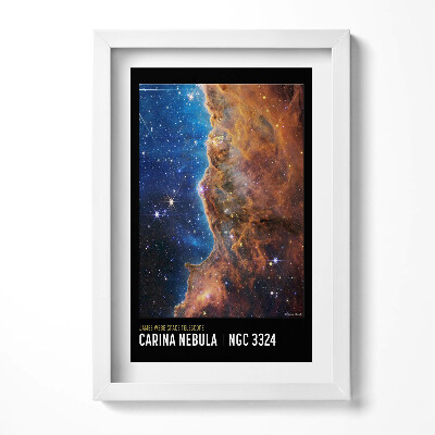 Obraz s rámem elegantní Plakát s vesmírnou tématikou s fotkami NASA
