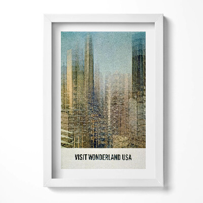 Obraz s rámem elegantní USA budova ilustrace