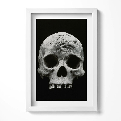 Obraz s rámem elegantní Kostra lidské lebky