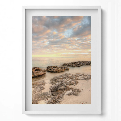 Obraz v rámu dekorativní Plážová krajina moře a oblohy