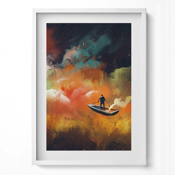 Obraz v rámu dekorativní Abstraktní představa o životě dospělých