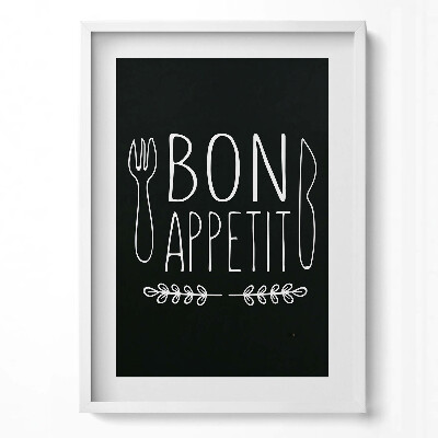 Obraz v rámu dekorativní Nápis dobrou chuť