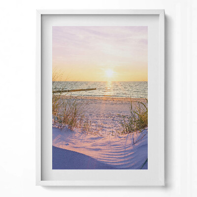 Obraz v rámu dekorativní Polské moře - pláž na slunci