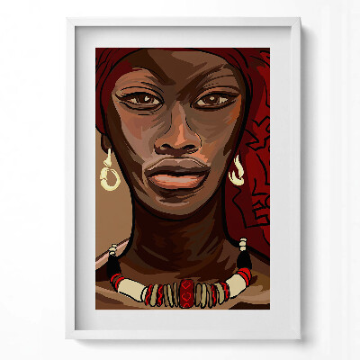Obraz v rámu dekorativní Umění - malba africké ženy