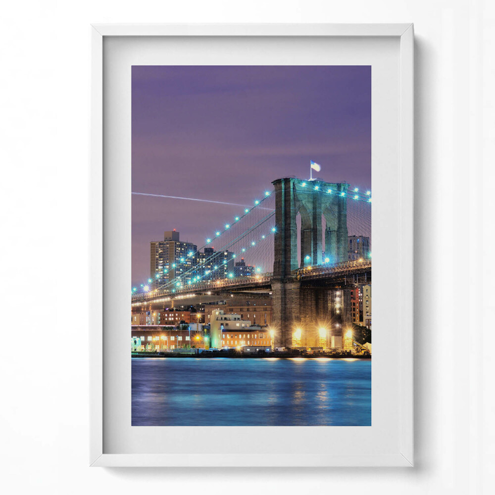 Obraz v rámu dekorativní Brooklynský most