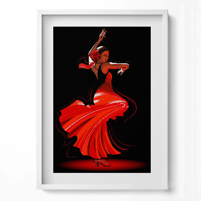Obraz v rámu dekorativní Kulturní fenomén flamenco tanečnice hudba zpěv oblečení
