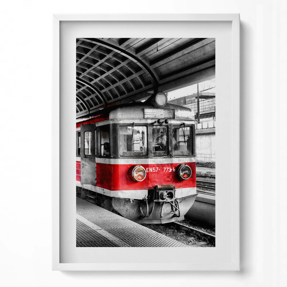 Obraz v rámu dekorativní Staré železniční nástupiště