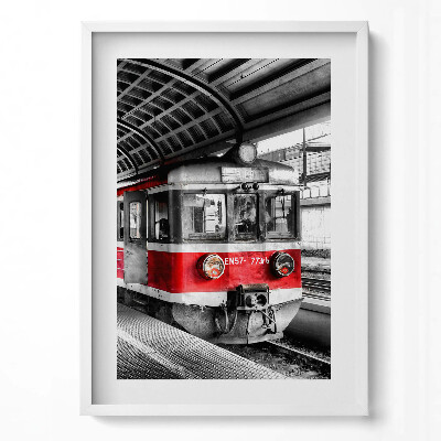 Obraz v rámu dekorativní Staré železniční nástupiště