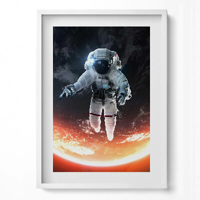 Obraz v rámu dekorativní Astronaut ve vesmíru