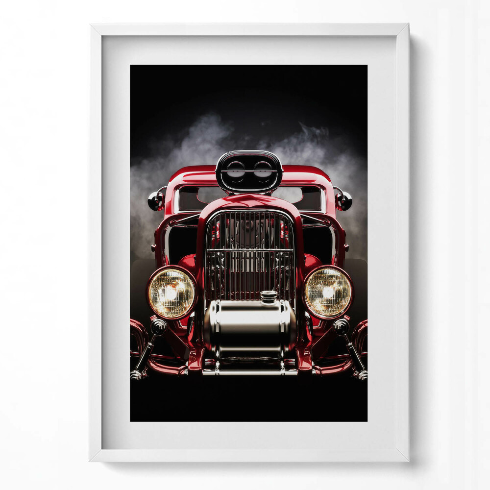 Obraz v rámu dekorativní Staré veteránské auto