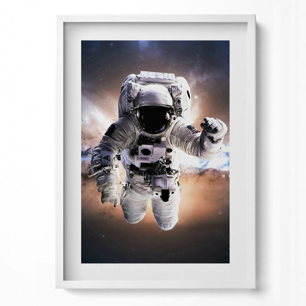Obraz v rámu dekorativní Astronaut ve vesmíru