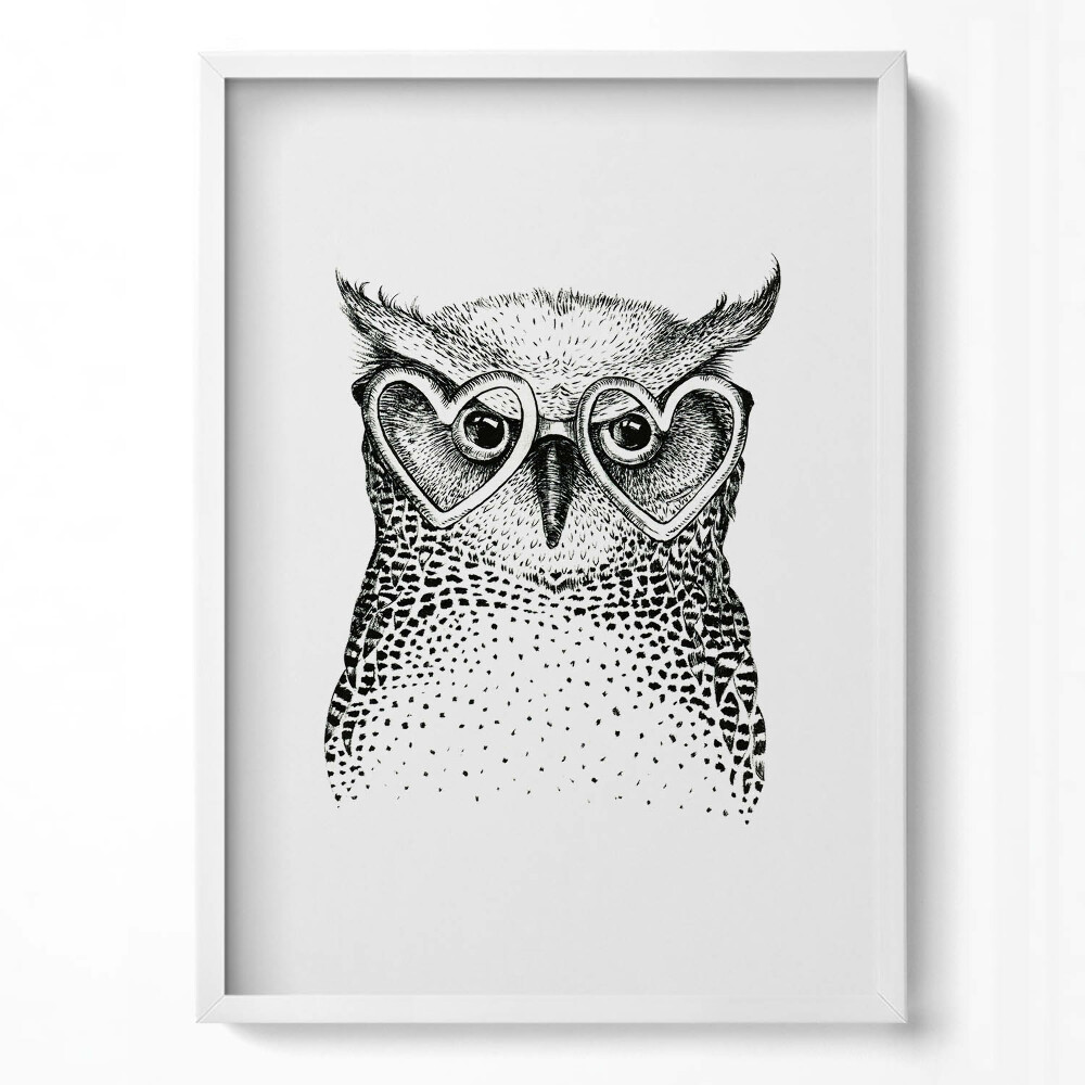 Obraz v rámu dekorativní Ručně kreslené ilustrace