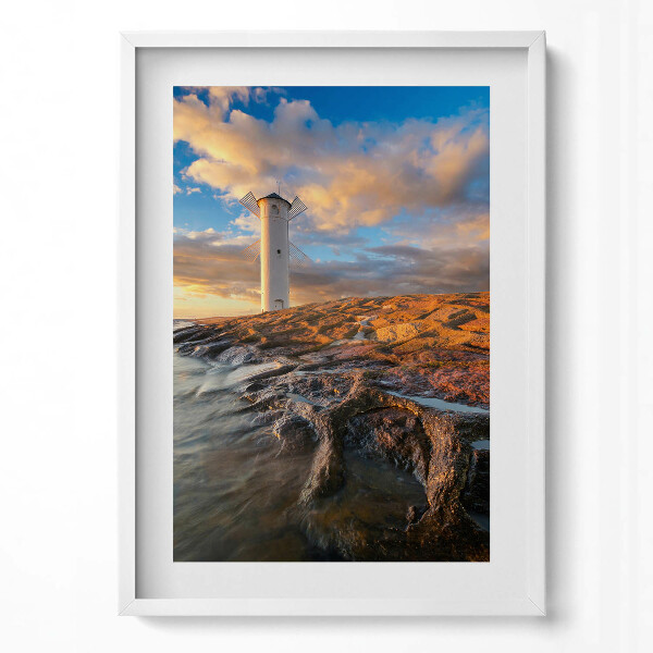 Obraz v rámu dekorativní Maják na Baltském moři