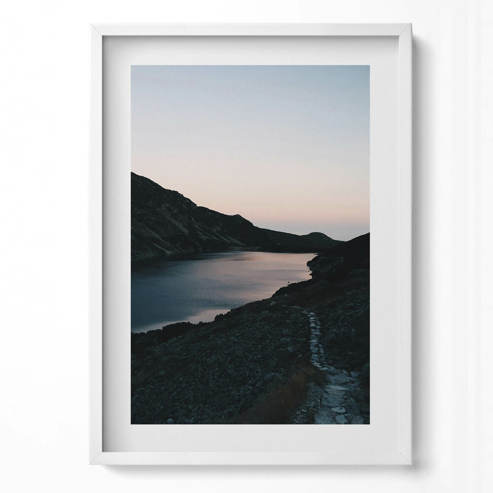 Obraz v rámu dekorativní Jezero a hory Tater