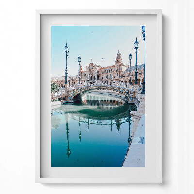 Obraz v rámu dekorativní Plaza de España v Seville