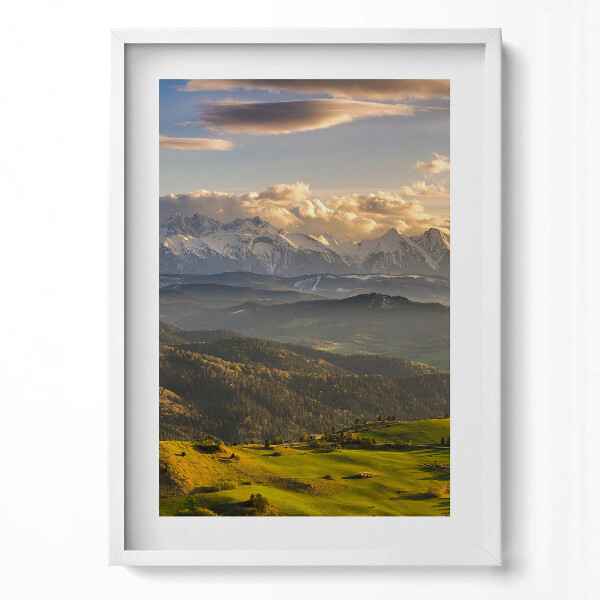 Obraz v rámu dekorativní Pieniny Wysoki Wierch