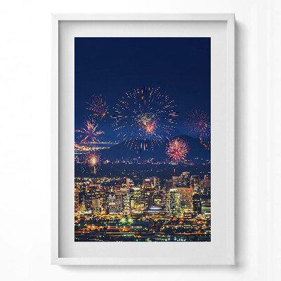 Obraz v rámu dekorativní Město Phoenix v noci