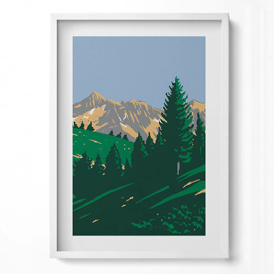 Obraz v rámu dekorativní Národní park v Alpách Francie