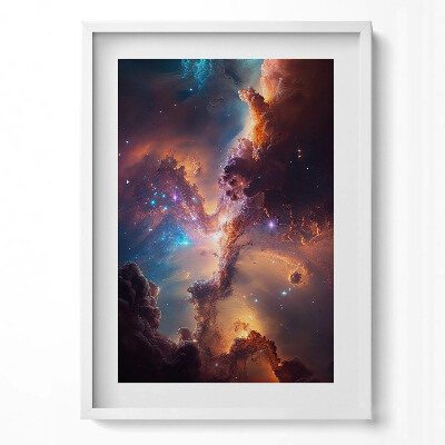 Obraz v rámu dekorativní Světové hvězdy kosmos