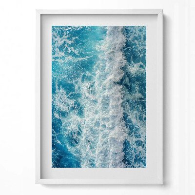 Obraz v rámu dekorativní Letecký pohled na vlnu oceánu