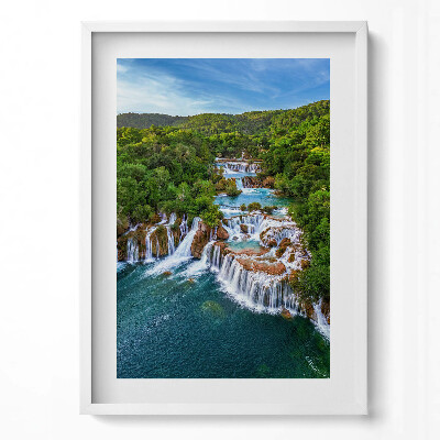 Obraz v rámu dekorativní Vodopády a řeka Krka Chorvatsko