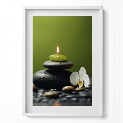Obraz v rámu dekorativní Zen relaxační příroda a kameny