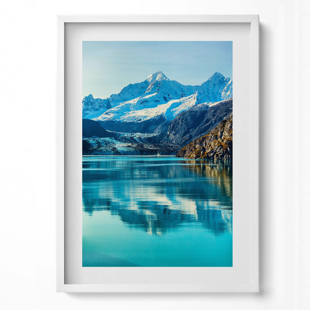 Obraz v rámu dekorativní Krásná krajina horského jezera