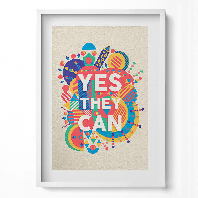 Obraz v rámu dekorativní Motivační nápis 