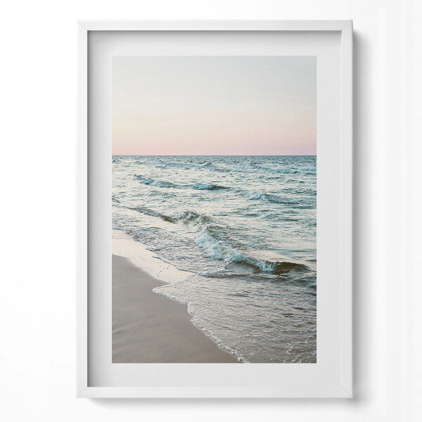 Obraz v rámu dekorativní Romantická krajina mořských vln