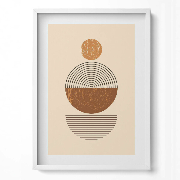 Obraz v rámu dekorativní Geometrické umění v boho stylu