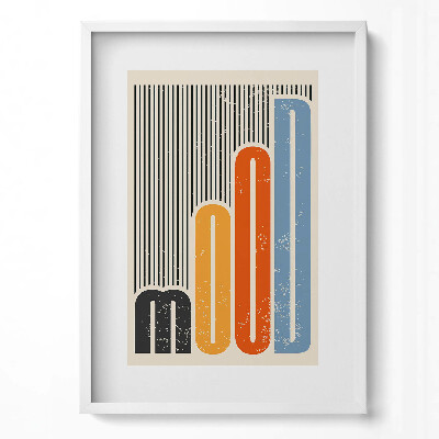 Obraz v rámu dekorativní Modernistický barevný nápis 