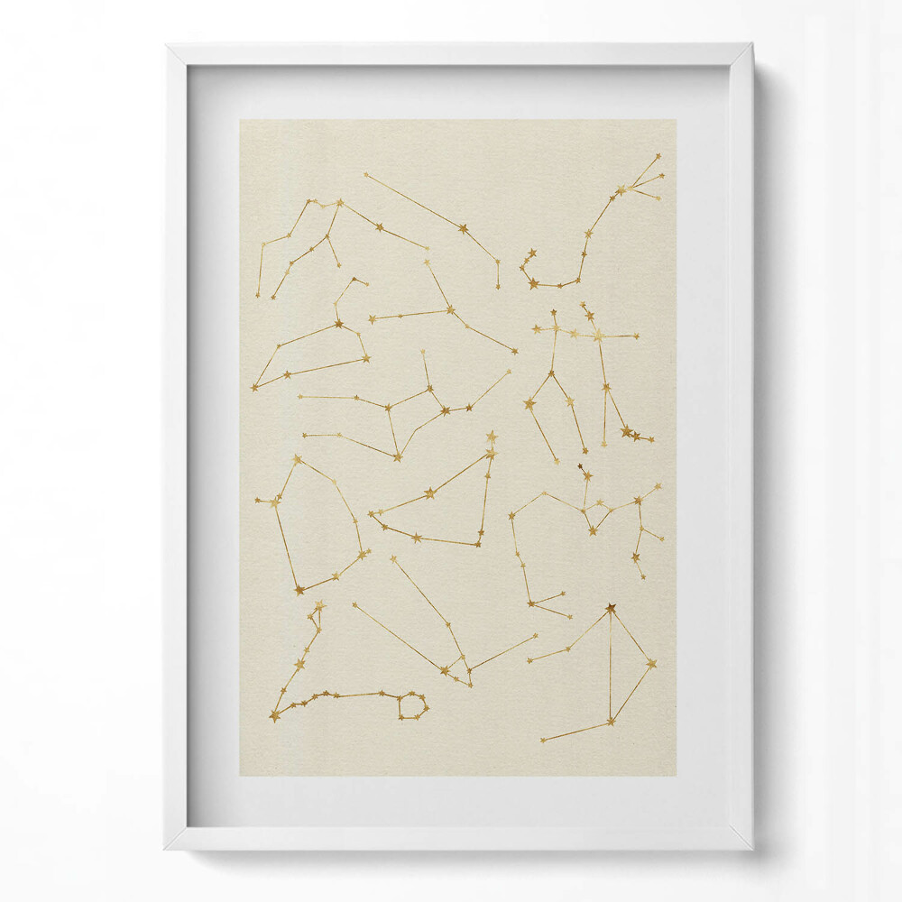 Obraz v rámu dekorativní Souhvězdí zvěrokruhu