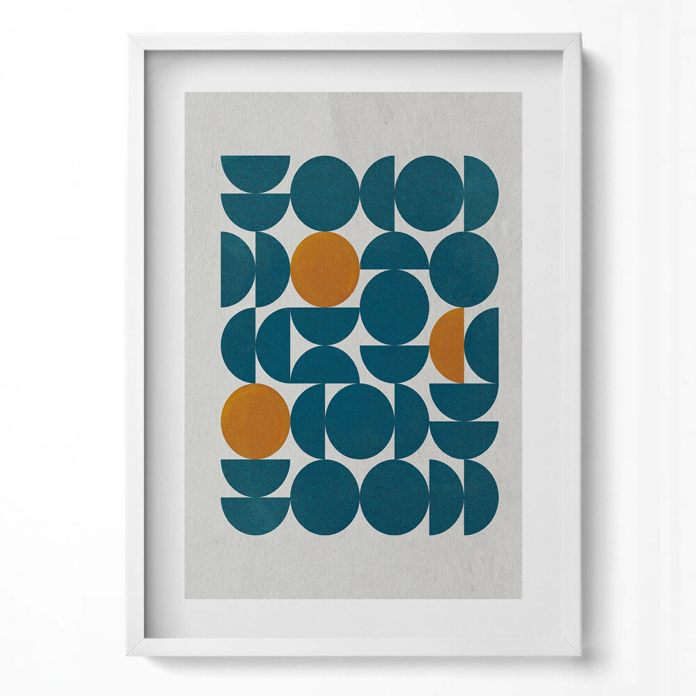 Obraz v rámu dekorativní Geometrické složení