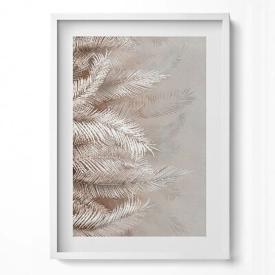 Obraz v rámu dekorativní Boho rustikální listy