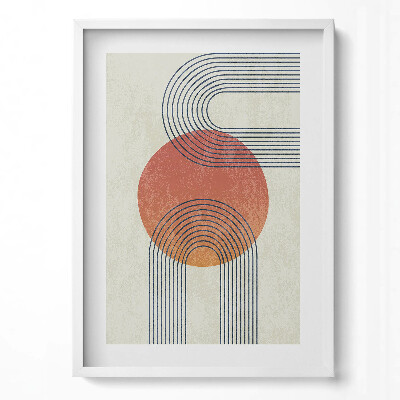 Obraz v rámu dekorativní Moderní umění čáry a kruh