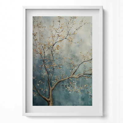 Obraz v rámu dekorativní Malované větve stromů