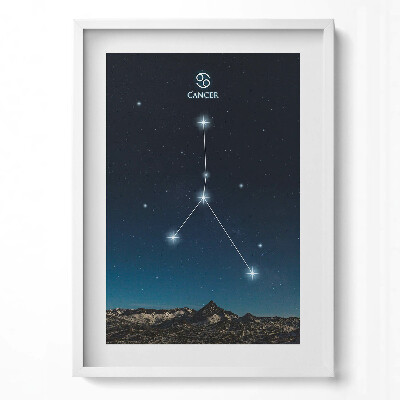 Obraz v rámu dekorativní Rak souhvězdí zvěrokruhu