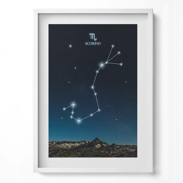 Obraz v rámu dekorativní Zodiac souhvězdí Štíra
