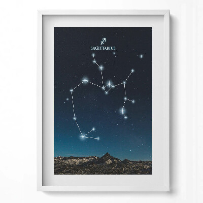 Obraz v rámu dekorativní Zodiac souhvězdí Střelec