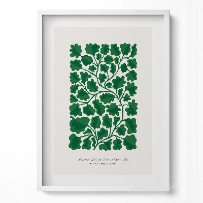 Obraz v rámu dekorativní Ilustrace rostlin a květin