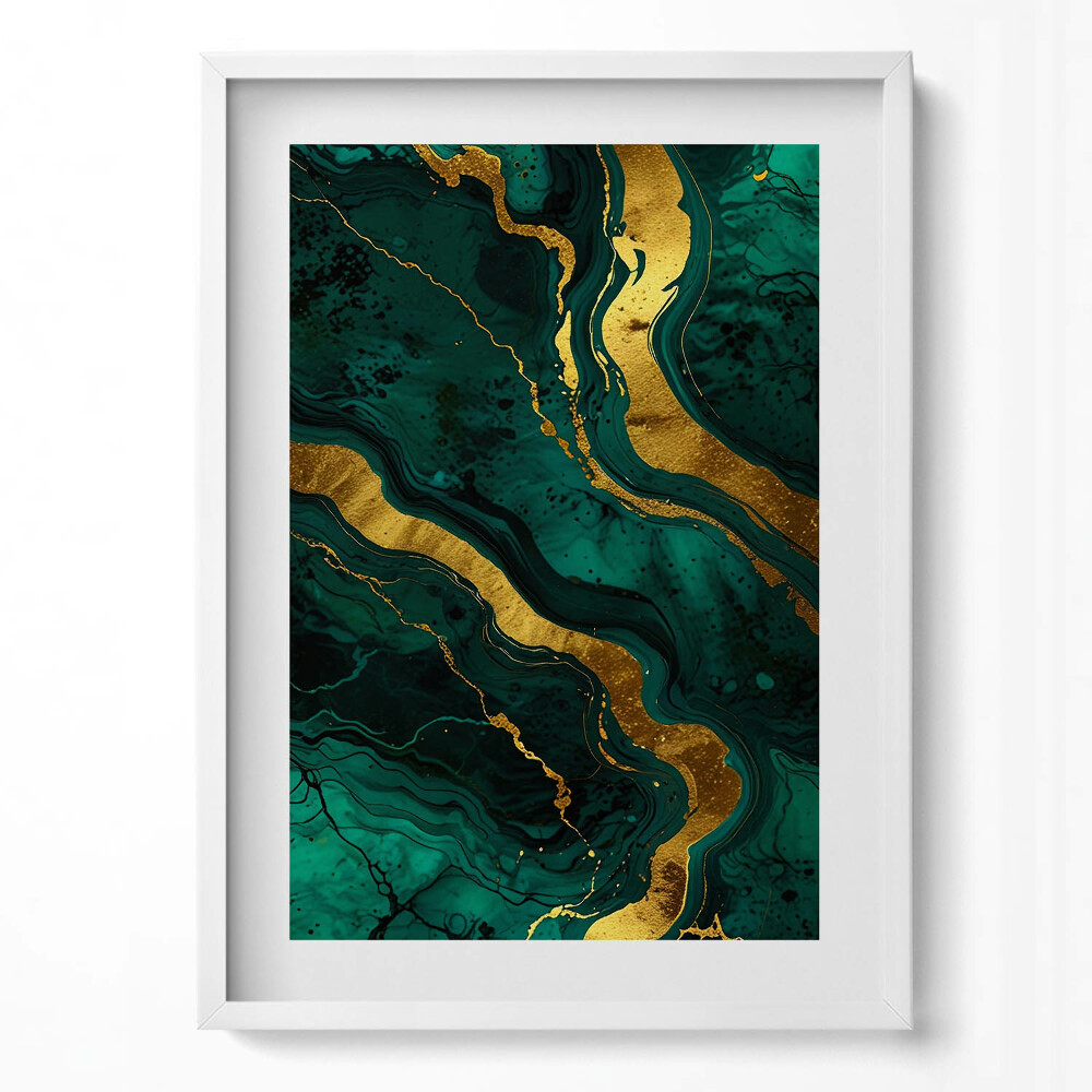 Obraz v rámu dekorativní Glamour textura se zlatem