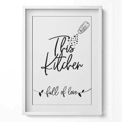 Obraz v rámu dekorativní Nápis do kuchyně a jídelny 