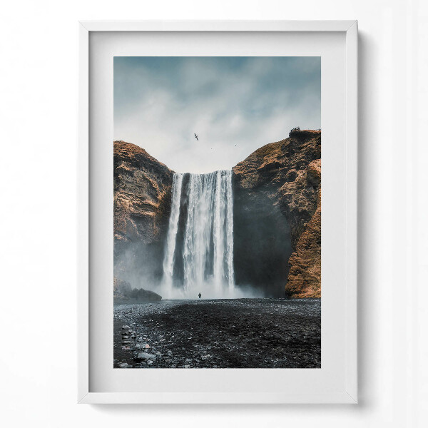 Obraz v rámu dekorativní Vodopád mezi skalami