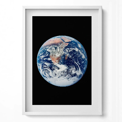 Obraz v rámu dekorativní Země viděná z vesmíru