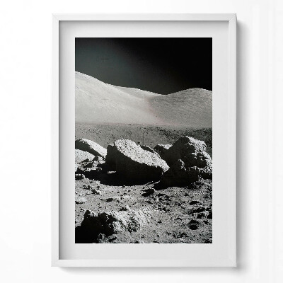 Obraz v rámu dekorativní NASA fotografie kamenů na Měsíci