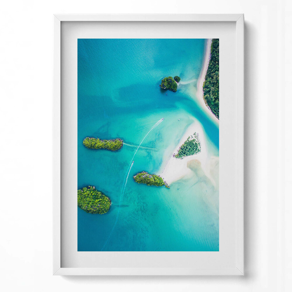 Obraz v rámu dekorativní Pobřeží z ptačí perspektivy