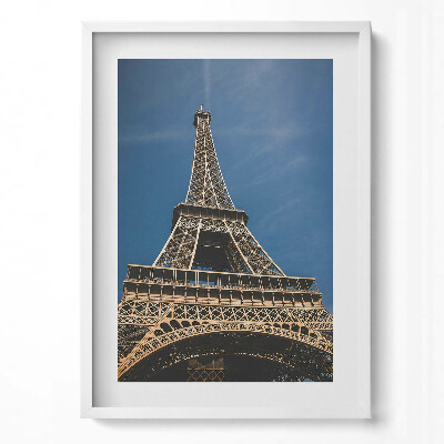 Obraz v rámu dekorativní Pohled zespodu na Eiffelovu věž v Paříži